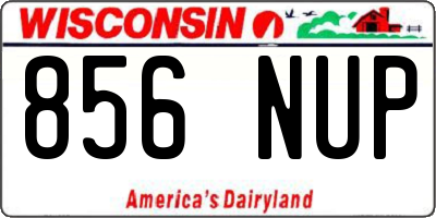WI license plate 856NUP