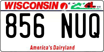 WI license plate 856NUQ