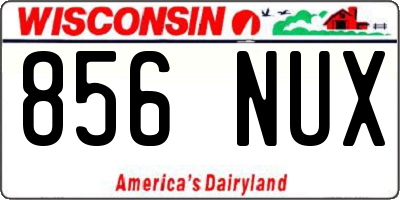 WI license plate 856NUX