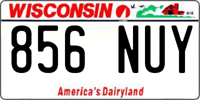 WI license plate 856NUY