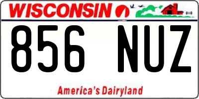 WI license plate 856NUZ