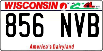 WI license plate 856NVB