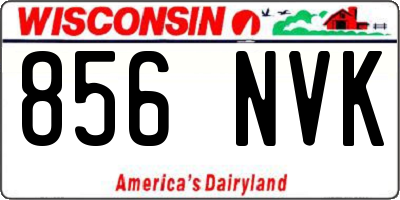 WI license plate 856NVK