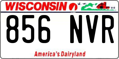 WI license plate 856NVR