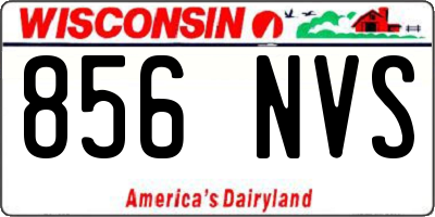 WI license plate 856NVS