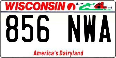 WI license plate 856NWA