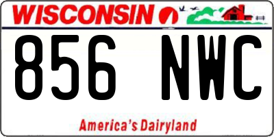 WI license plate 856NWC
