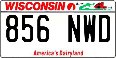 WI license plate 856NWD