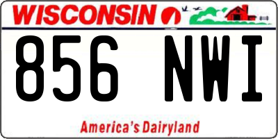 WI license plate 856NWI