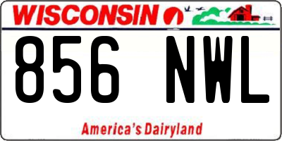 WI license plate 856NWL