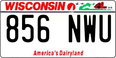 WI license plate 856NWU