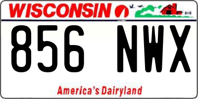 WI license plate 856NWX