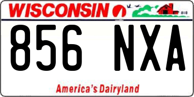 WI license plate 856NXA