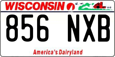 WI license plate 856NXB