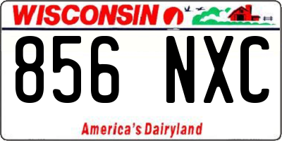 WI license plate 856NXC
