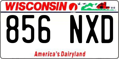 WI license plate 856NXD