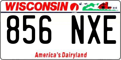 WI license plate 856NXE