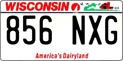 WI license plate 856NXG