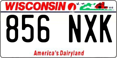 WI license plate 856NXK