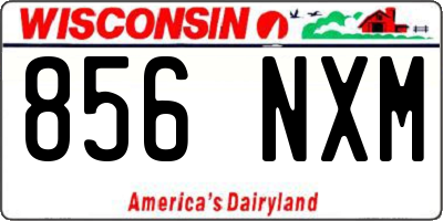 WI license plate 856NXM