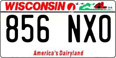 WI license plate 856NXO