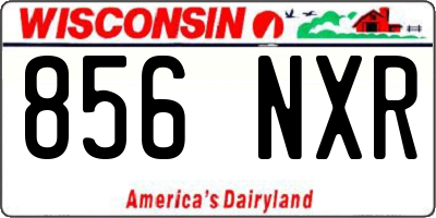 WI license plate 856NXR