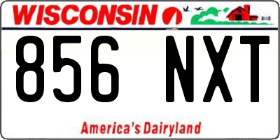 WI license plate 856NXT