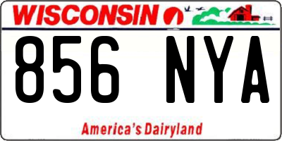 WI license plate 856NYA