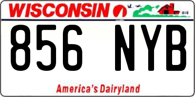 WI license plate 856NYB