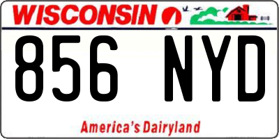 WI license plate 856NYD