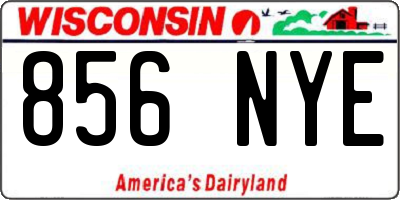 WI license plate 856NYE