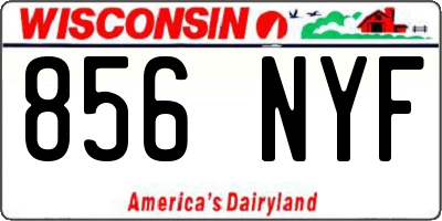 WI license plate 856NYF