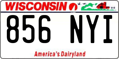 WI license plate 856NYI