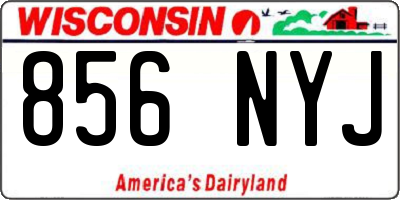WI license plate 856NYJ