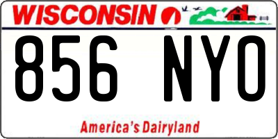 WI license plate 856NYO