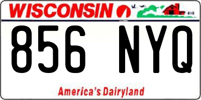 WI license plate 856NYQ