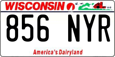 WI license plate 856NYR