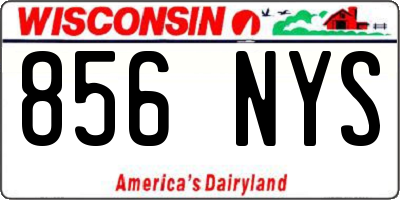WI license plate 856NYS