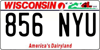 WI license plate 856NYU