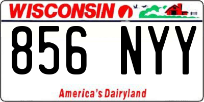 WI license plate 856NYY