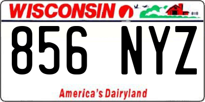 WI license plate 856NYZ