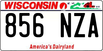 WI license plate 856NZA
