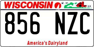 WI license plate 856NZC