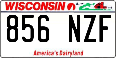 WI license plate 856NZF
