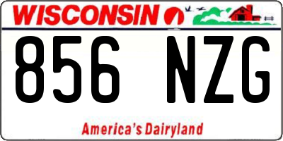 WI license plate 856NZG