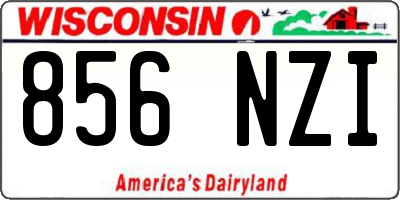 WI license plate 856NZI