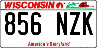 WI license plate 856NZK