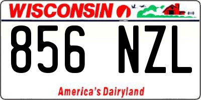 WI license plate 856NZL