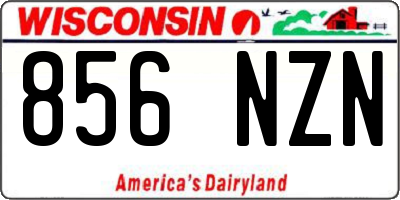 WI license plate 856NZN