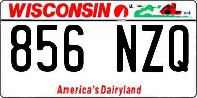 WI license plate 856NZQ